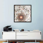 Copper Fractal Spiral Mandala Wall Art