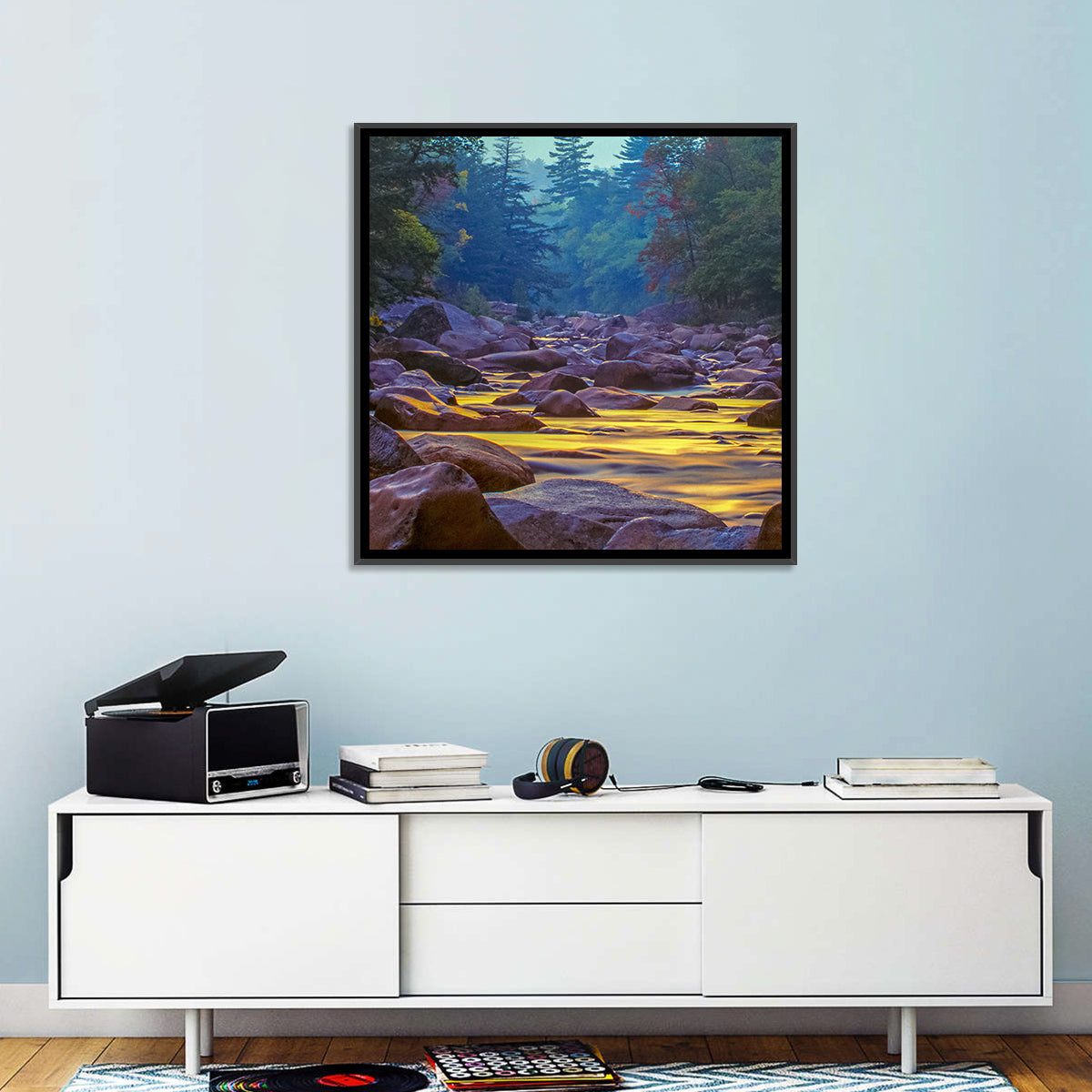 Swift River at Golden Hour, New Hampshire Wall Art