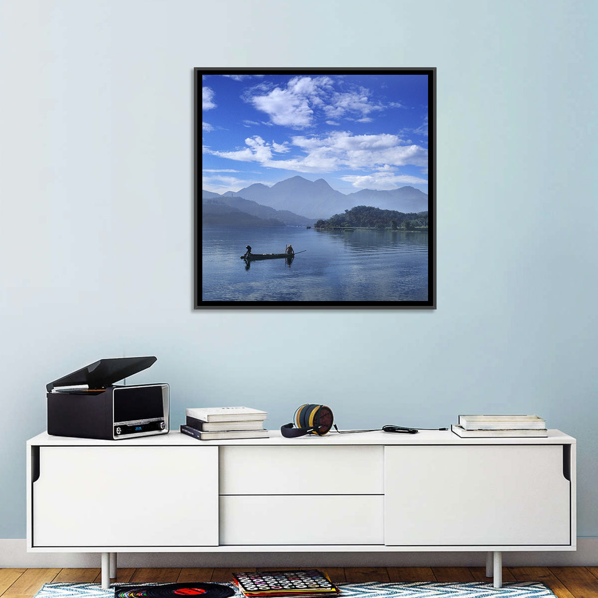 Sun Moon Lake Morning Mist Wall Art