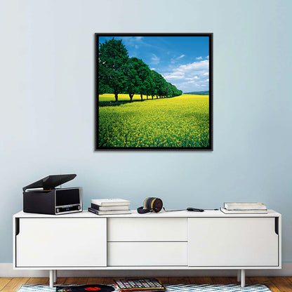 Spring Field of Yellow Flowers Wall Art