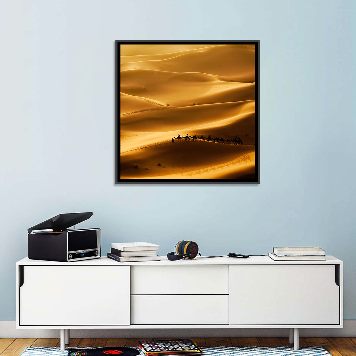 Golden Hour Camel Caravan Wall Art