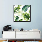 Tropical Watercolor Leaves Wall Art