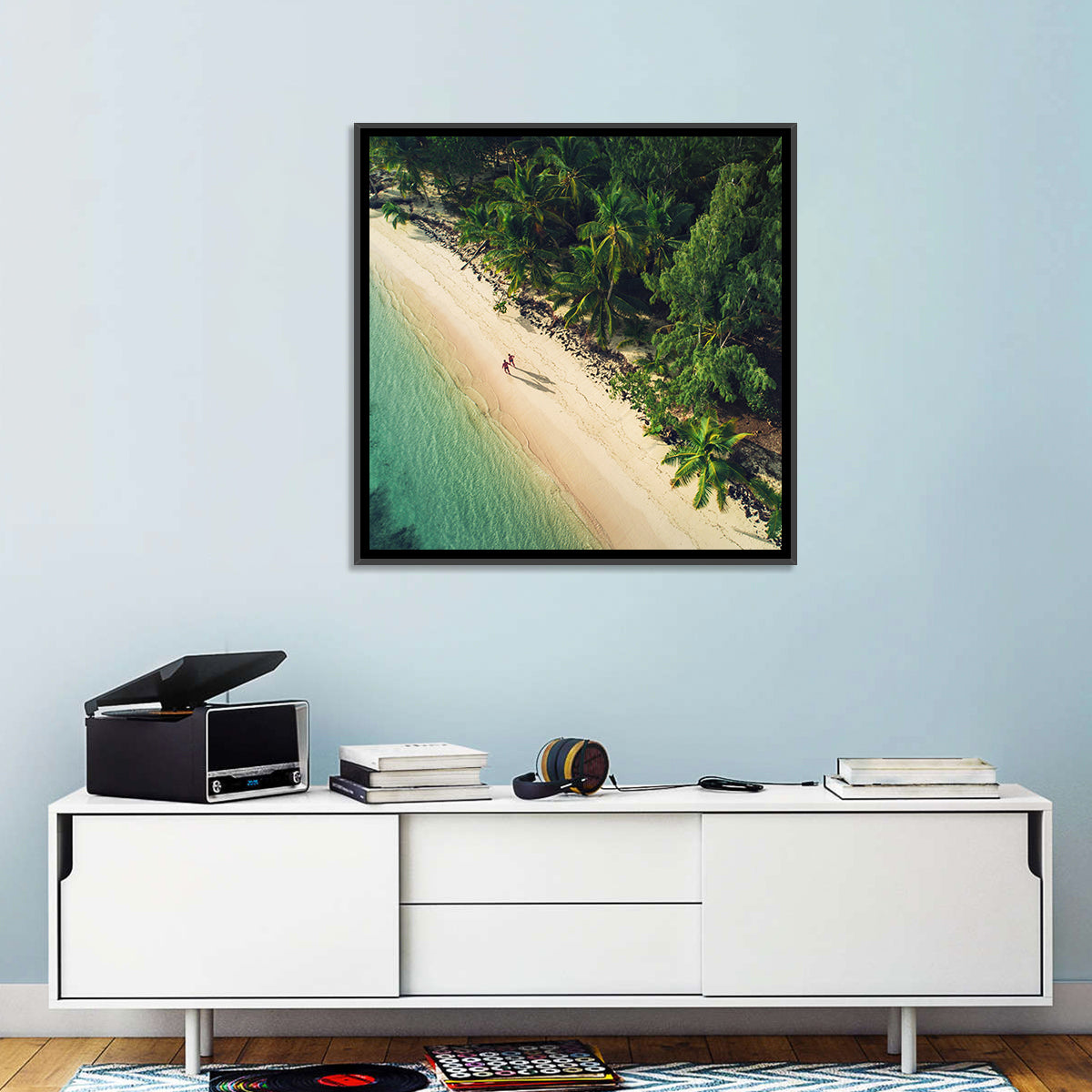 Dominica Beach Aerial, Late Afternoon Wall Art
