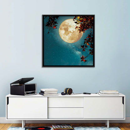 Autumn Moon with Milky Way Wall Art