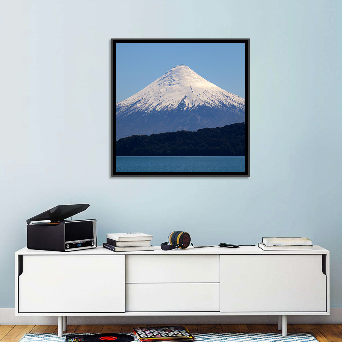 Snow-capped Osorno Volcano Over Lake Wall Art