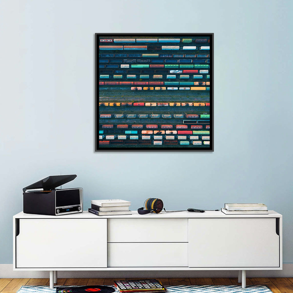 Aerial Freight Train Lines Wall Art