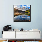 Morning Mist Mountain Lake Wall Art