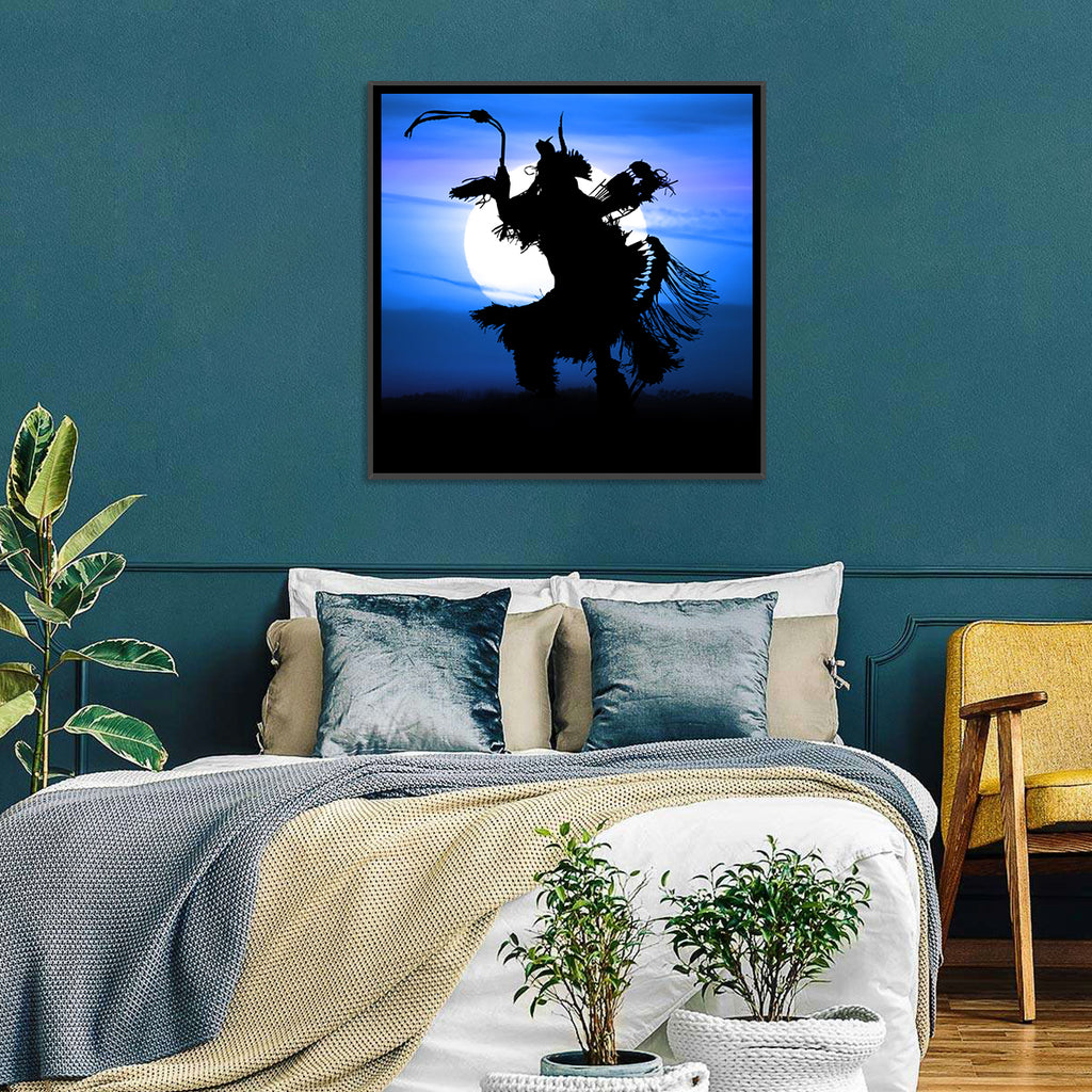 Moonlit Pow Wow Dancer Wall Art