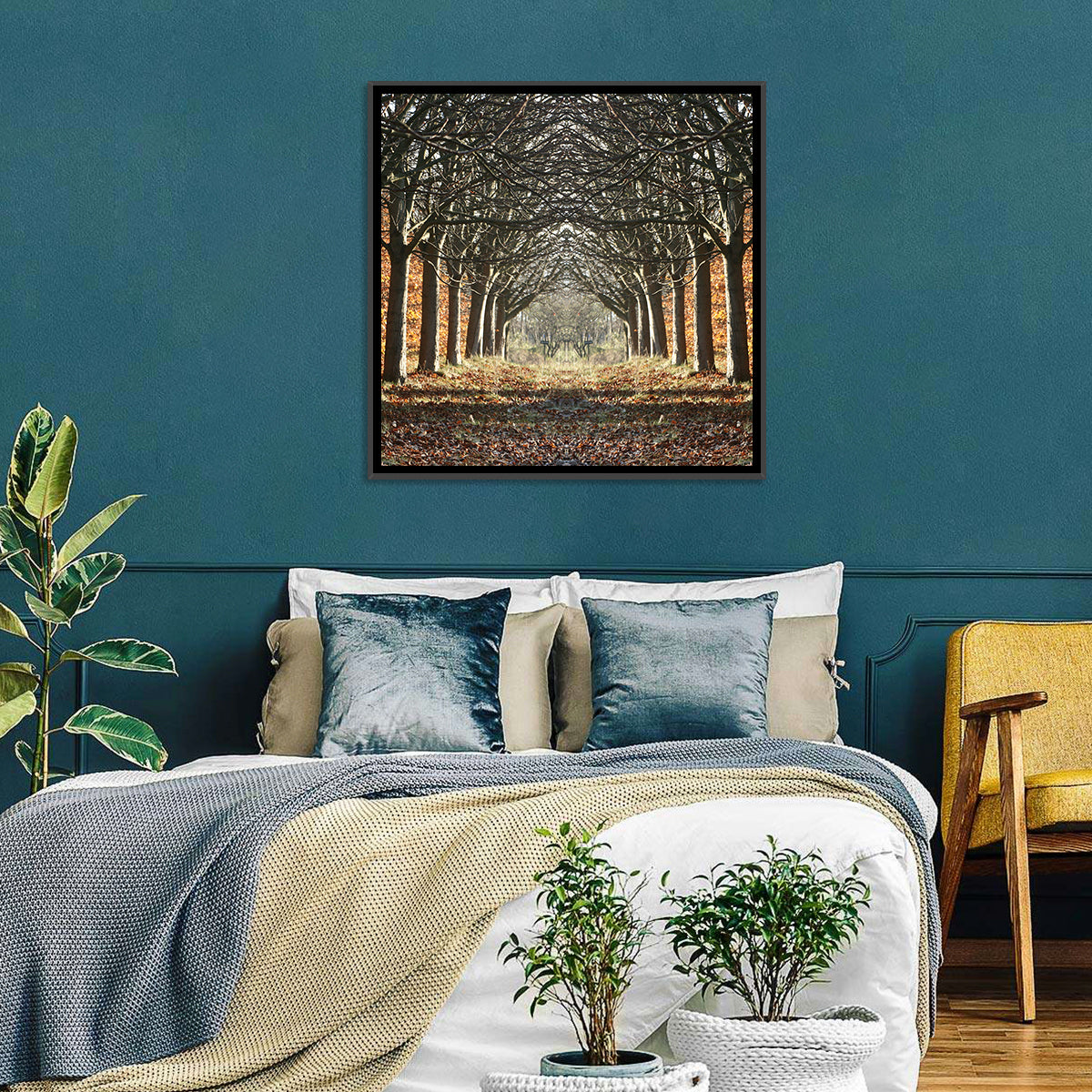 Danish Autumn Tree-lined Path Wall Art