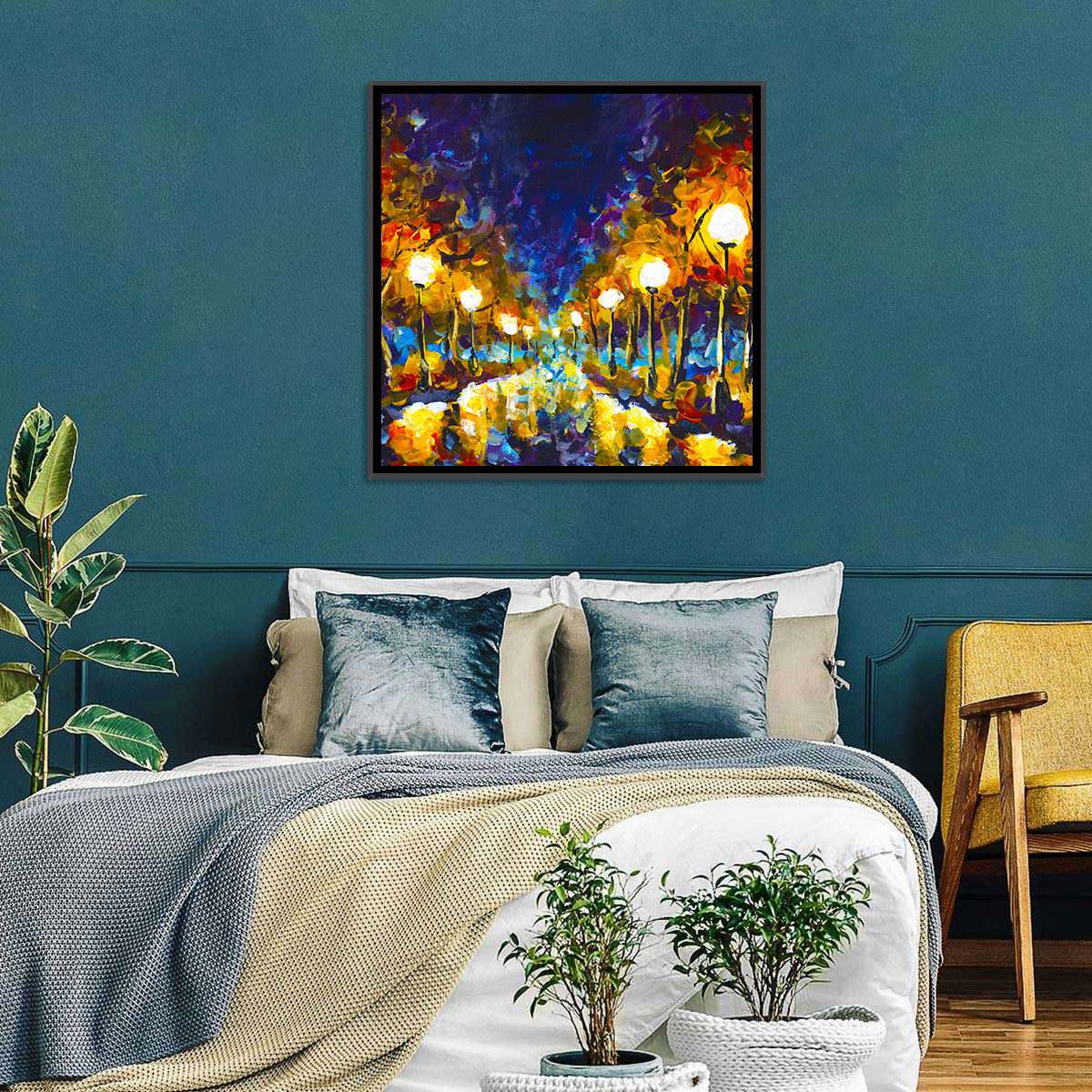 Autumn Evening Park Path Wall Art