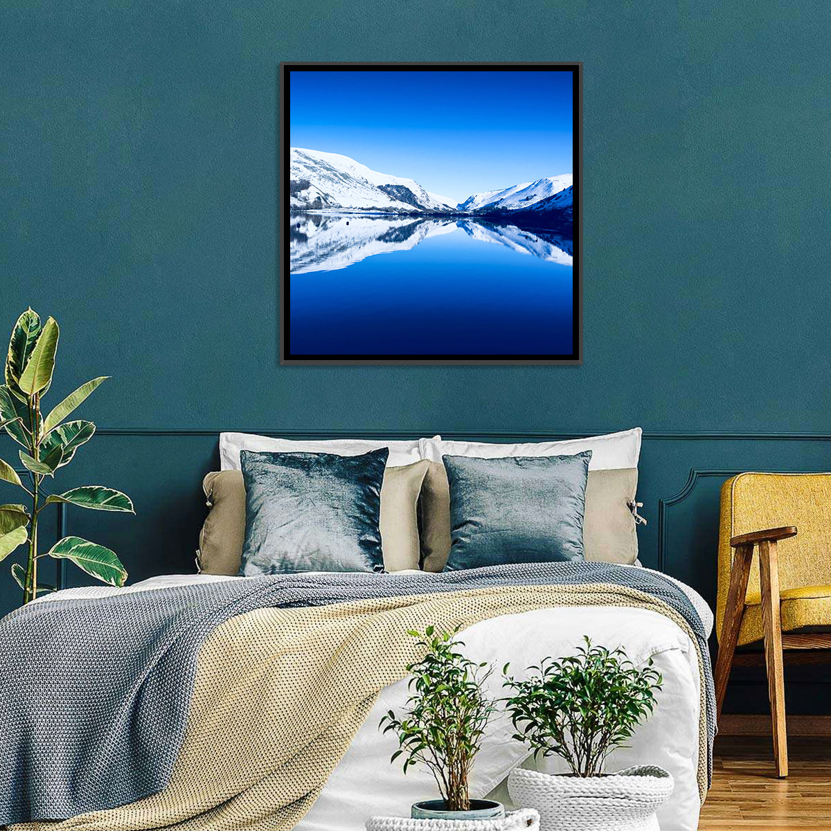 Tal Y Llyn Winter Reflection Wall Art