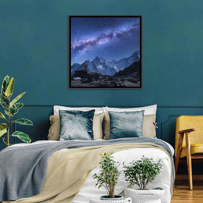 Milkyway and Mountains Wall Art