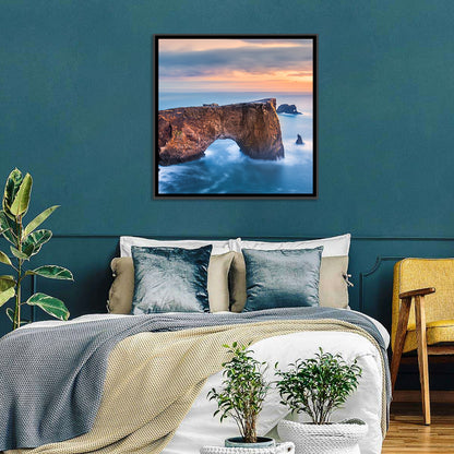 Dyrhólaey Sea Arch at Sunset Wall Art
