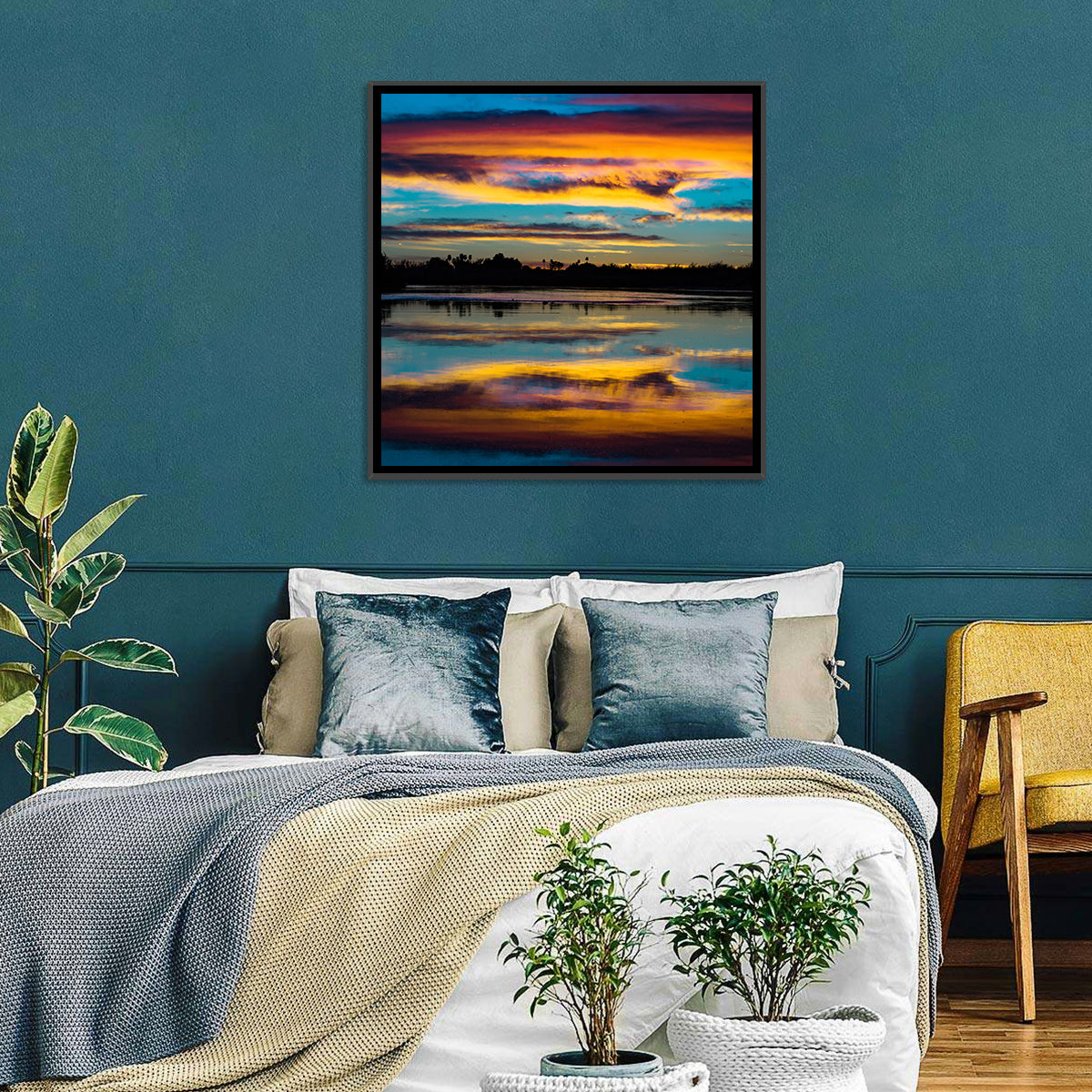 Colorado River Dusk Reflection Wall Art