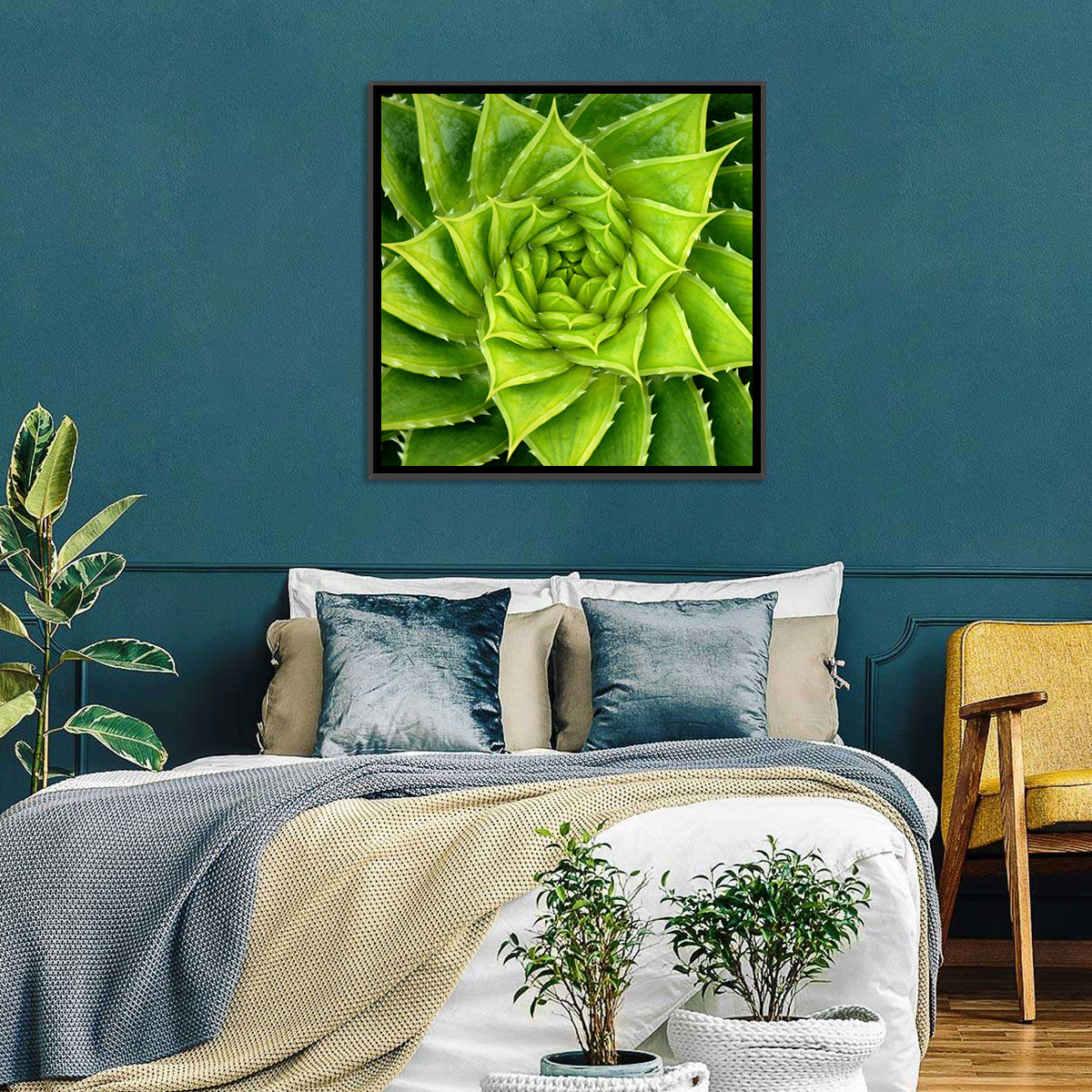 Spiral Aloe Succulent Wall Art