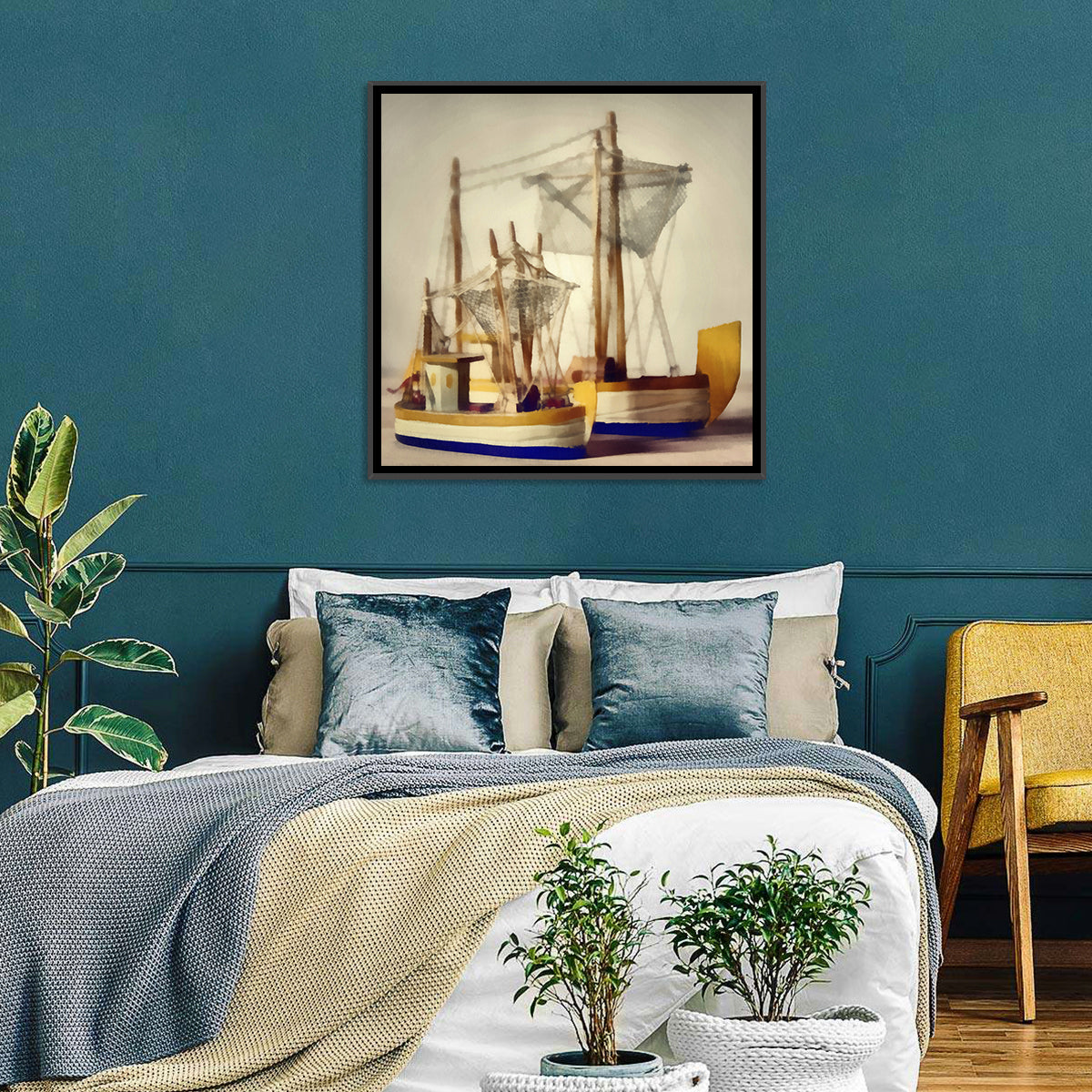 Watercolor Boats Wall Art