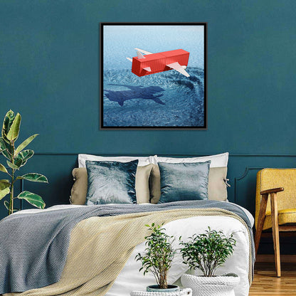 Flying Shipping Container Wall Art