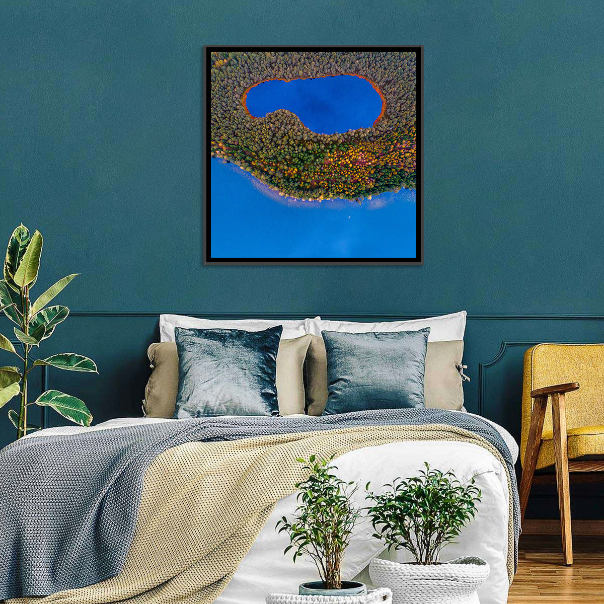 Autumn Forest Lake Wall Art