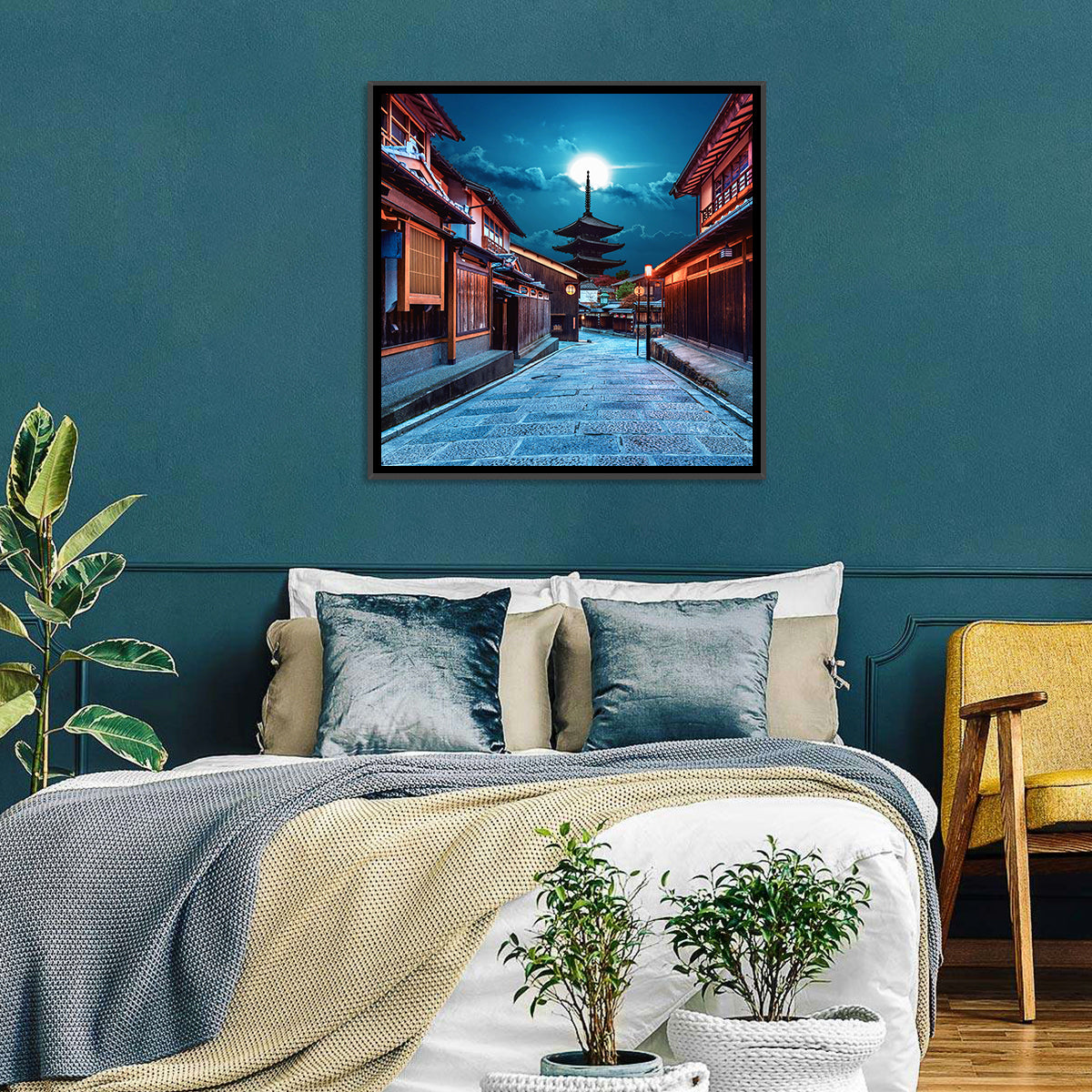 Moonlit Sannen Zaka Kyoto Wall Art