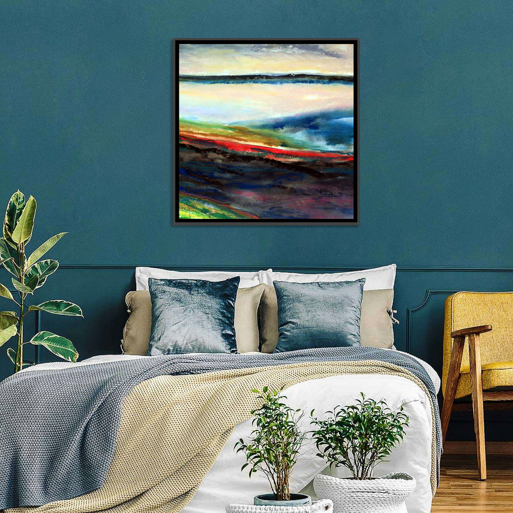 Moody Horizon Stripe Abstract Landscape Wall Art