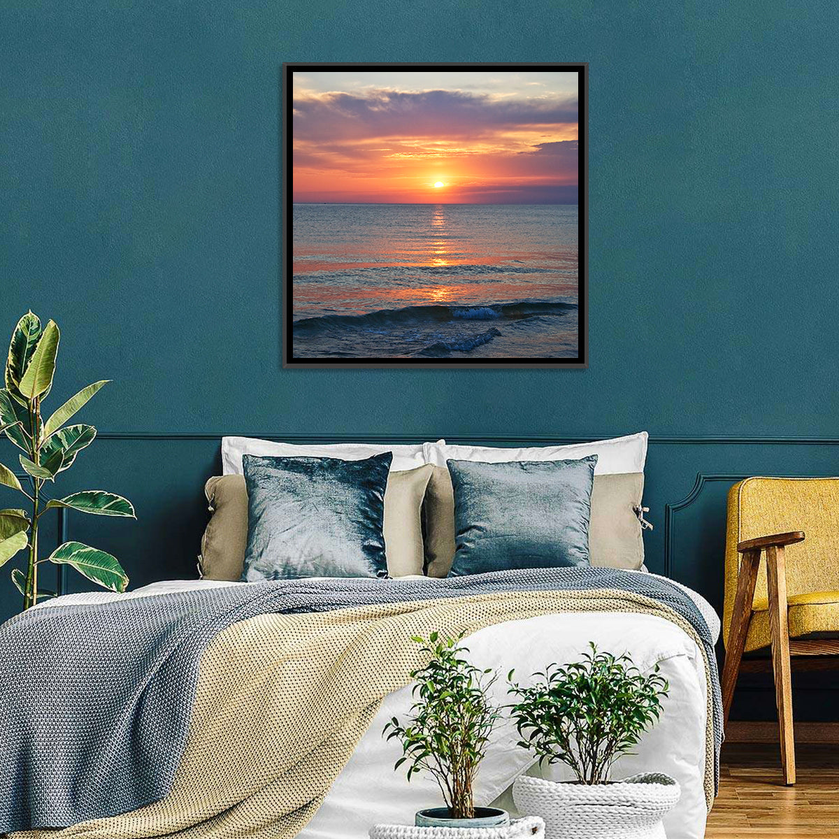 Lake Michigan Sunset Reflection Wall Art