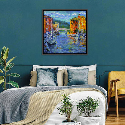 Port Grimaud Canal Scene Wall Art