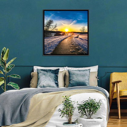 Lake Zorinsky Winter Sunrise Wall Art