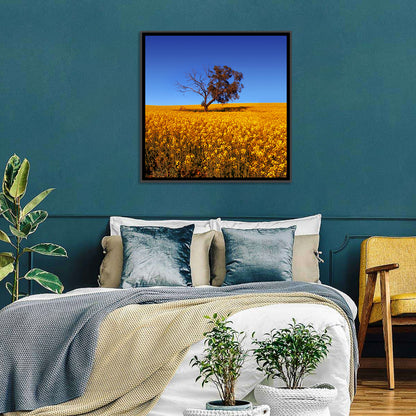 Canola Field with Lone Tree Wall Art
