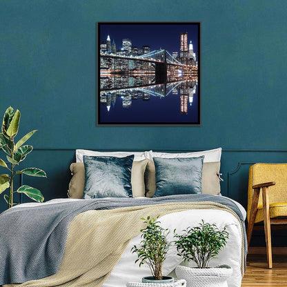 Brooklyn Bridge Symphony at Night Wall Art