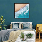 Aerial Turquoise Beach Waves Wall Art