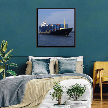 Container Ship in Motion Wall Art