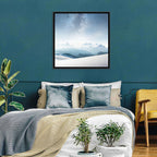 Starry Milky Way Over Snowy Peaks Wall Art
