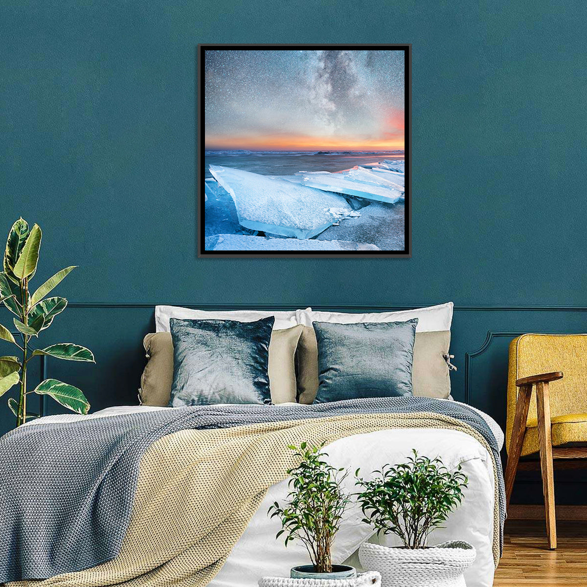 Milky Way Over Frozen Shore Wall Art