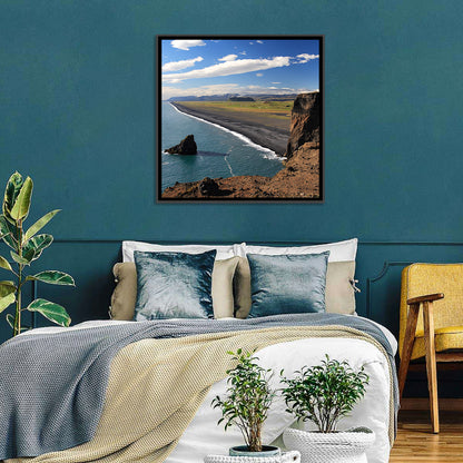 Dyrhólaey Black Sand Beach and Sea Stack Wall Art