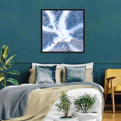 Birds-eye Ski Resort Landscape Wall Art