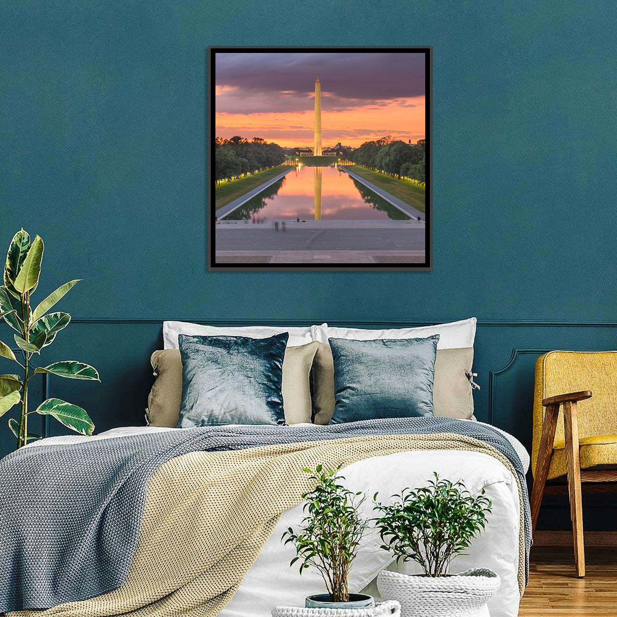 Washington Monument at Dusk Wall Art