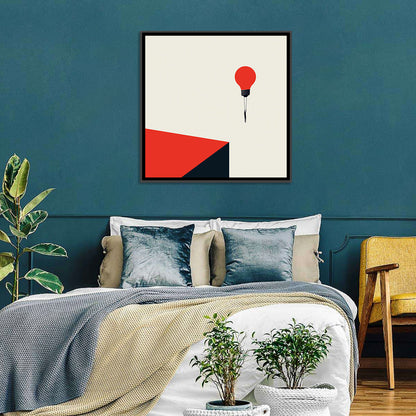 Hanging from a Lightbulb Wall Art