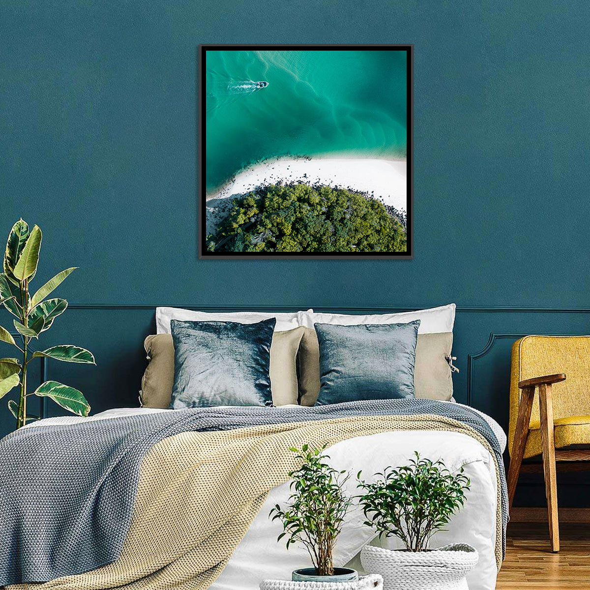 Clam Beach Aerial Wall Art
