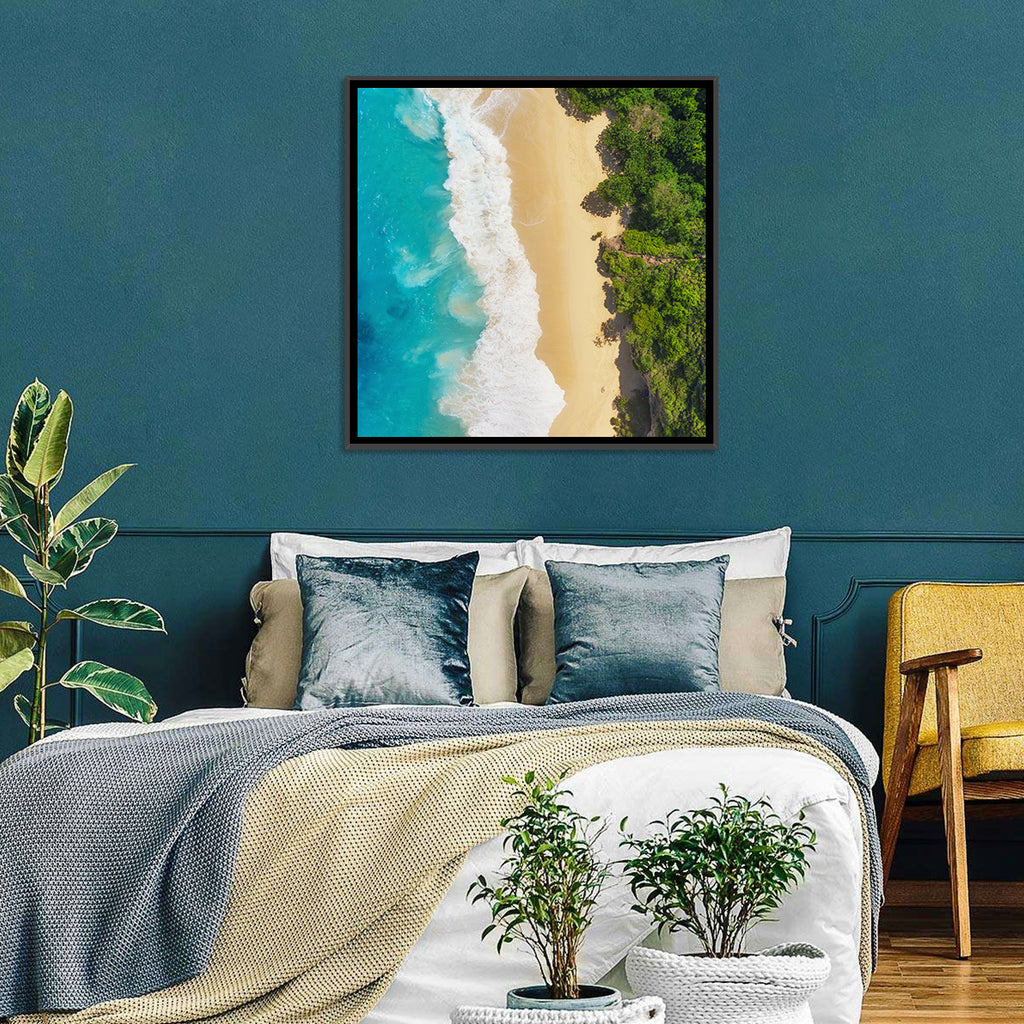 Aerial Turquoise Beach View Wall Art