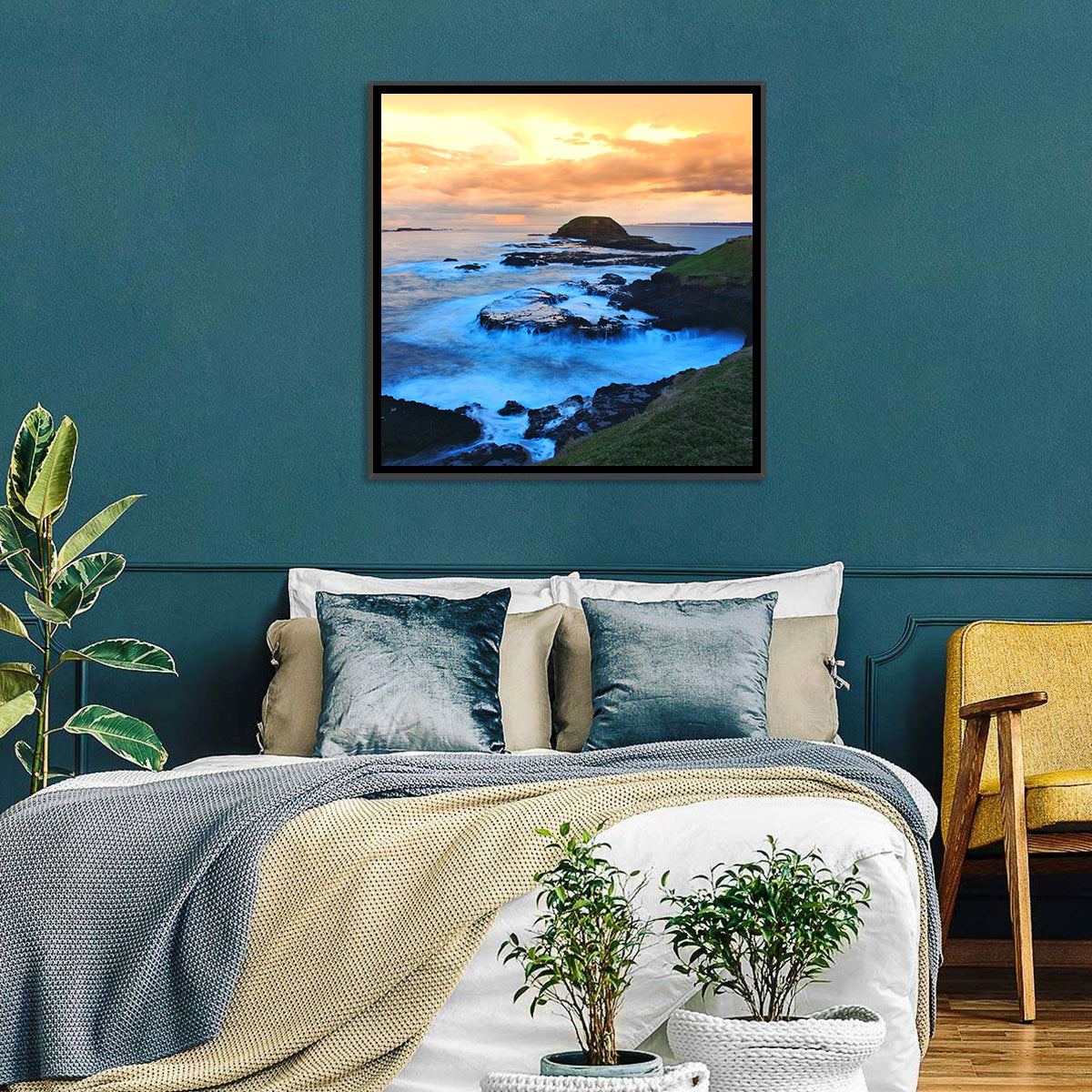 Phillip Island Cliffs at Sunset Wall Art