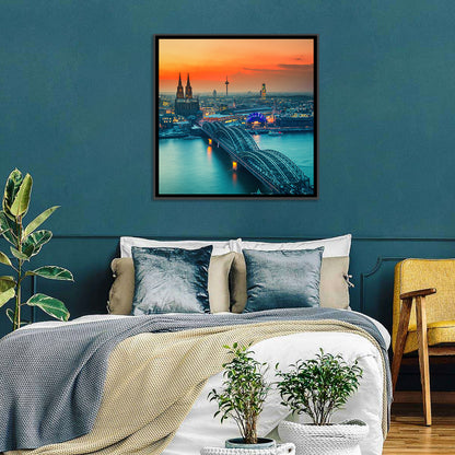 Hohenzollern Bridge at Dusk Wall Art