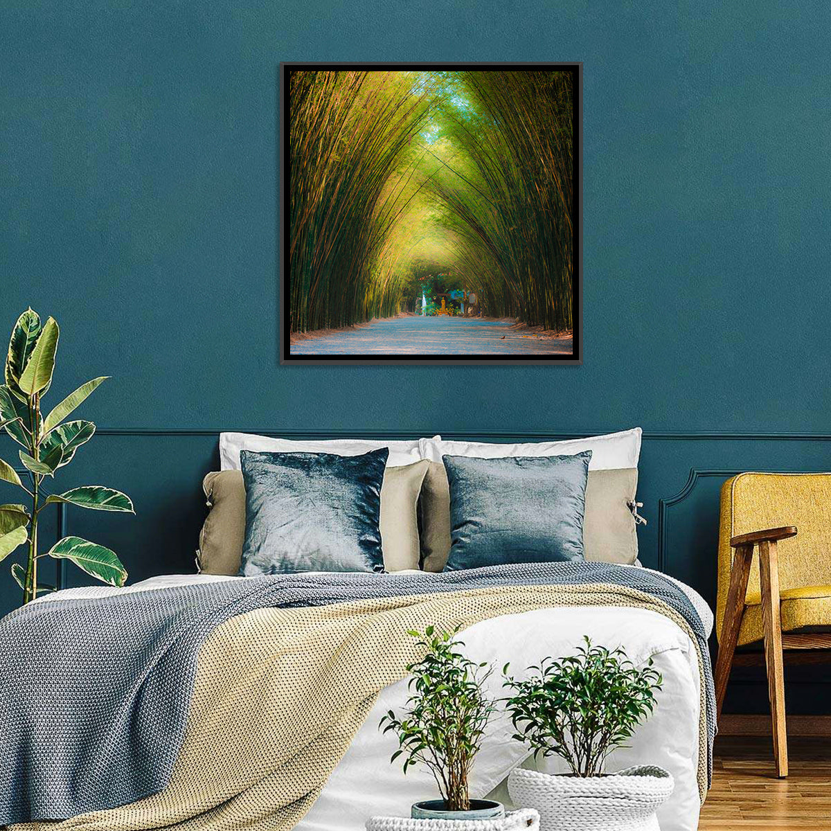 Arched Bamboo Tunnel Wall Art