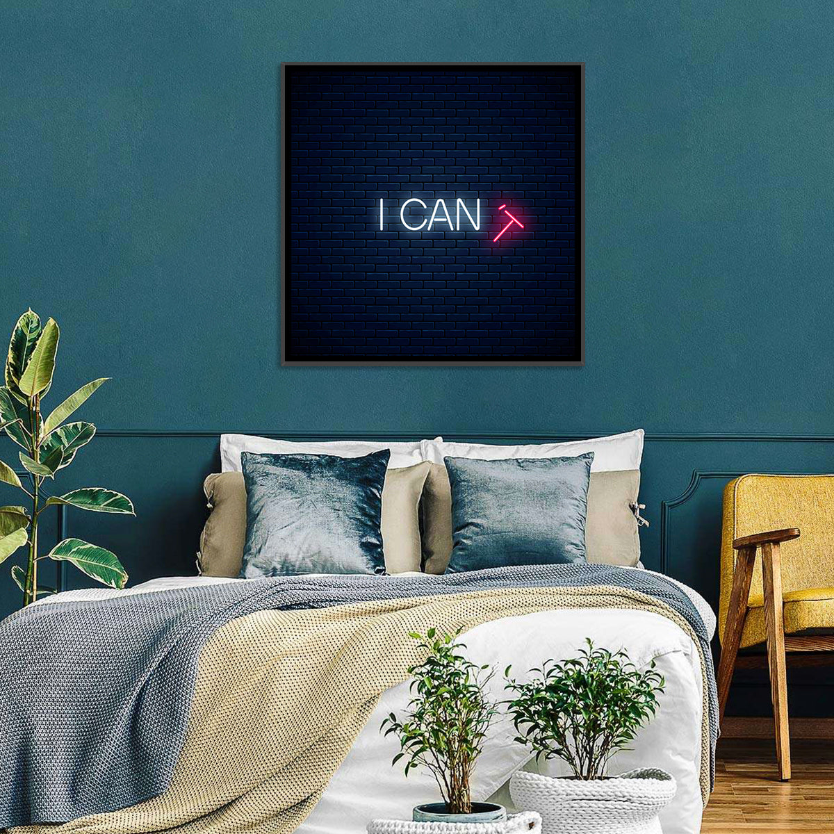 I Can Neon Sign Wall Art