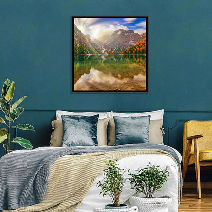 Lago Di Braies Sunrise Wall Art