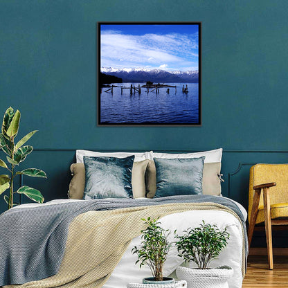 Nahuel Huapi Lake with Wooden Pilings Wall Art