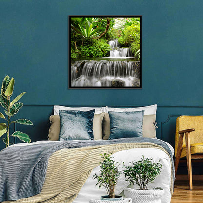Lush Rainforest Cascade Wall Art
