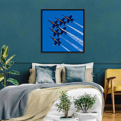 Blue Angels Delta Formation Flyover Wall Art