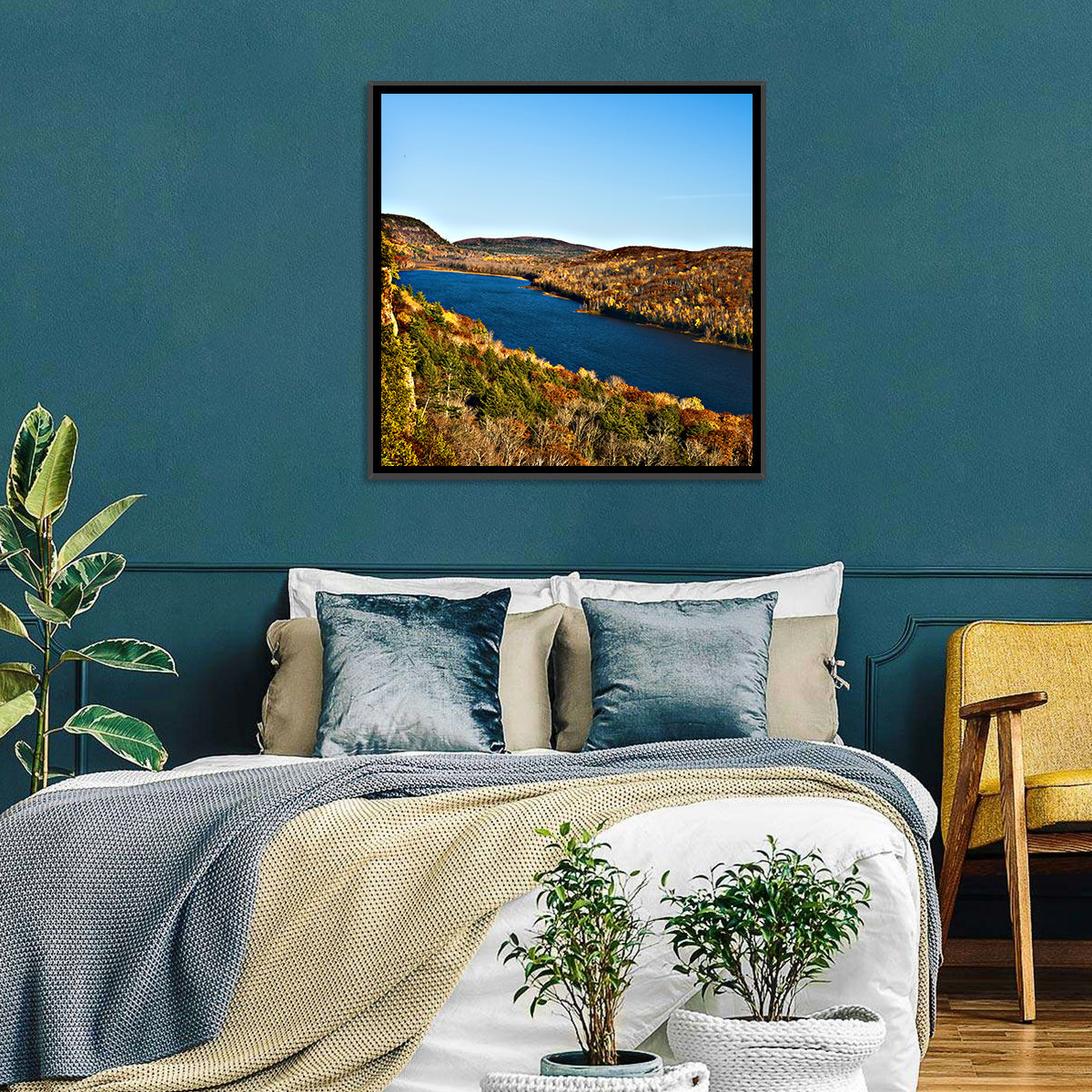 Lake of the Clouds Golden Hour Wall Art
