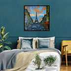 Paris Dusk Street, Eiffel Tower Wall Art
