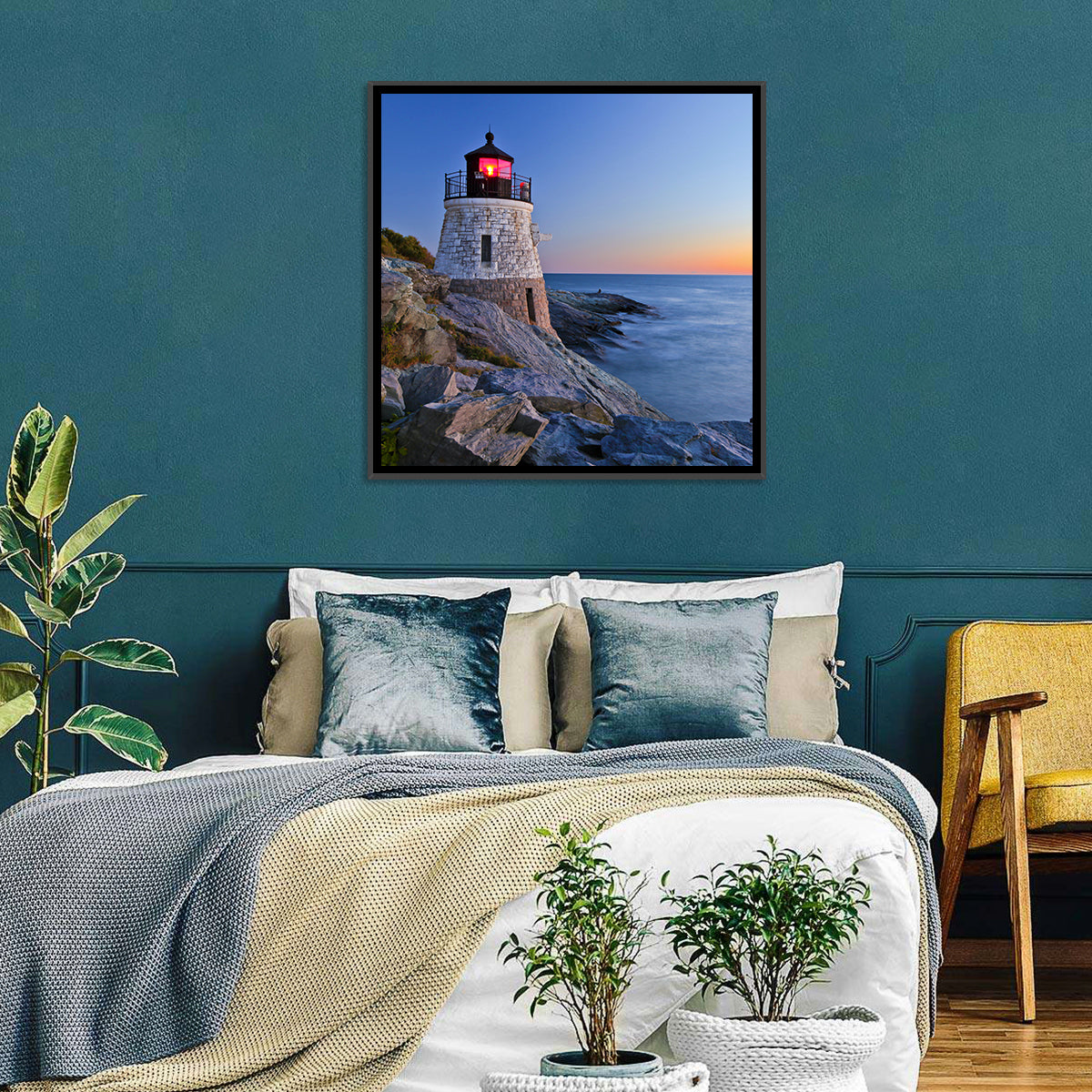 Castle Hill Lighthouse at Dusk Wall Art